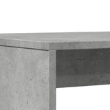 NNEVL 3 Piece Dining Table and Bench Set Concrete Grey Engineered Wood