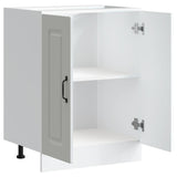 NNEVL Sink Base Cabinet Kalmar White 60x46x81.5 cm Engineered Wood