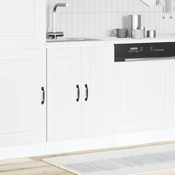 NNEVL Sink Base Cabinet Kalmar White 60x46x81.5 cm Engineered Wood