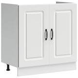 NNEVL Sink Base Cabinet Kalmar White 80x46x81.5 cm Engineered Wood