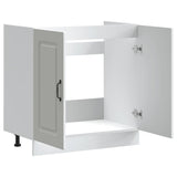 NNEVL Sink Base Cabinet Kalmar White 80x46x81.5 cm Engineered Wood