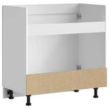 NNEVL Sink Base Cabinet Kalmar White 80x46x81.5 cm Engineered Wood