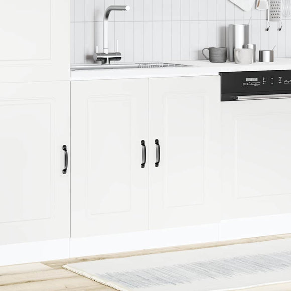 NNEVL Sink Base Cabinet Kalmar White 80x46x81.5 cm Engineered Wood