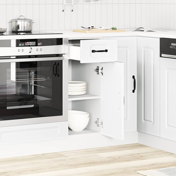NNEVL Kitchen Base Cabinet Kalmar White Engineered Wood