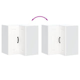 NNEVL Kitchen Wall Corner Cabinet Kalmar White Engineered Wood