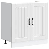 NNEVL Sink Base Cabinet Lucca White Engineered Wood