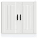 NNEVL Sink Base Cabinet Lucca White Engineered Wood