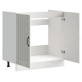 NNEVL Sink Base Cabinet Lucca White Engineered Wood