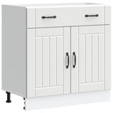NNEVL Kitchen Base Cabinet Lucca White Engineered Wood