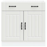 NNEVL Kitchen Base Cabinet Lucca White Engineered Wood