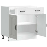NNEVL Kitchen Base Cabinet Lucca White Engineered Wood