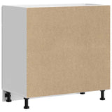 NNEVL Kitchen Base Cabinet Lucca White Engineered Wood
