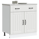 NNEVL Kitchen Base Cabinet Lucca White Engineered Wood