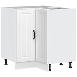NNEVL Kitchen Corner Base Cabinet Lucca White Engineered Wood
