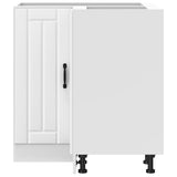 NNEVL Kitchen Corner Base Cabinet Lucca White Engineered Wood