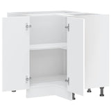 NNEVL Kitchen Corner Base Cabinet Lucca White Engineered Wood
