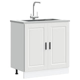 NNEVL Sink Base Cabinet  Porto White 80x46x81.5 cm Engineered Wood