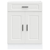 NNEVL Kitchen Base Cabinet Porto White Engineered Wood