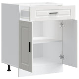NNEVL Kitchen Base Cabinet Porto White Engineered Wood