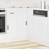 NNEVL Kitchen Corner Base Cabinet Porto White Engineered Wood