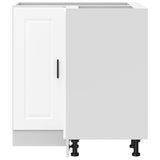 NNEVL Kitchen Corner Base Cabinet Porto White Engineered Wood