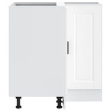 NNEVL Kitchen Corner Base Cabinet Porto White Engineered Wood