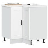 NNEVL Kitchen Corner Base Cabinet Porto White Engineered Wood
