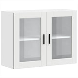 NNEVL Kitchen Wall Cabinet with Glass Door "Porto" White