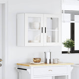 NNEVL Kitchen Wall Cabinet with Glass Door "Porto" White