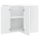 NNEVL Kitchen Wall Corner Cabinet Porto White Engineered Wood