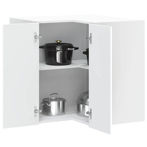 NNEVL Kitchen Wall Corner Cabinet Porto White Engineered Wood