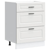 NNEVL Kitchen Base Cabinet Porto White Engineered Wood