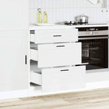 NNEVL Kitchen Base Cabinet Porto White Engineered Wood