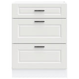 NNEVL Kitchen Base Cabinet Porto White Engineered Wood