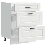 NNEVL Kitchen Base Cabinet Porto White Engineered Wood