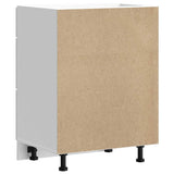 NNEVL Kitchen Base Cabinet Porto White Engineered Wood