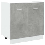 NNEVL Sink Bottom Cabinet Lyon Concrete Grey 80x46x81.5 cm Engineered Wood
