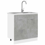 NNEVL Sink Bottom Cabinet Lyon Concrete Grey 80x46x81.5 cm Engineered Wood