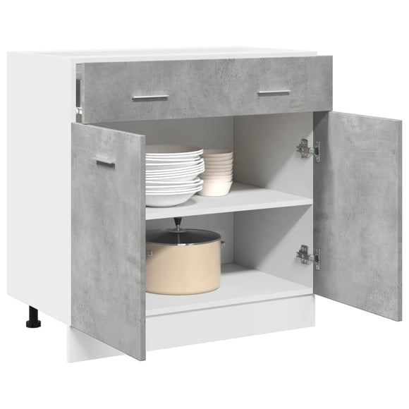 NNEVL Drawer Bottom Cabinet Lyon Concrete Grey 80x46x81.5 cm Engineered Wood
