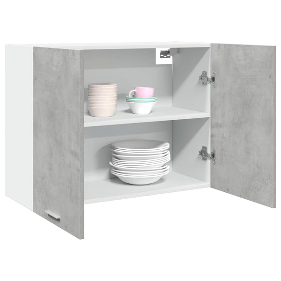 NNEVL Hanging Cabinet Lyon Concrete Grey 80x31x60 cm Engineered Wood