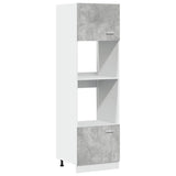 NNEVL Microwave Cabinet Lyon Concrete Grey 60x57x207 cm Engineered Wood