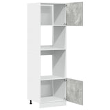 NNEVL Microwave Cabinet Lyon Concrete Grey 60x57x207 cm Engineered Wood