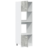 NNEVL Microwave Cabinet Lyon Concrete Grey 60x57x207 cm Engineered Wood