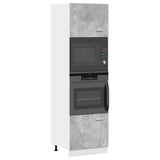 NNEVL Microwave Cabinet Lyon Concrete Grey 60x57x207 cm Engineered Wood