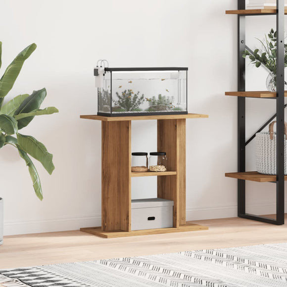 NNEVL Aquarium Stand Artisan Oak 60x30x60 cm Engineered Wood