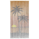 NNEVL Insect Door Curtain Palm Tree Print 90x220 cm Bamboo