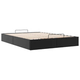 NNEVL Ottoman Storage Bed Frame without Mattress Black Double Faux Leather