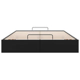 NNEVL Ottoman Storage Bed Frame without Mattress Black Double Faux Leather