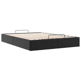 NNEVL Ottoman Storage Bed Frame without Mattress Black Double Faux Leather