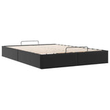 NNEVL Ottoman Storage Bed Frame without Mattress Black Queen Faux Leather